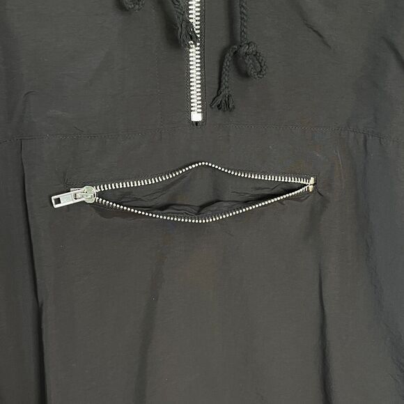 Danielle GUIZIO Hooded Windbreaker Zipper Pocket Black Size S Softshell Festival - Picture 6 of 14